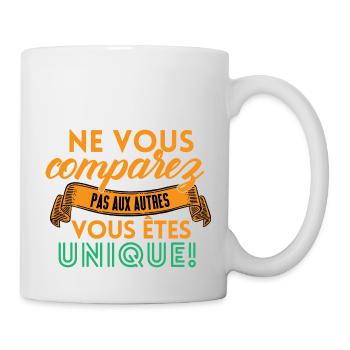 Ne vous comparez pas aux autres - Mug blanc - blanc - Droite