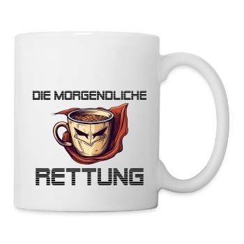 Die Morgendliche Rettung in Form von Kaffee Latte - Tasse - Weiß - Rechts