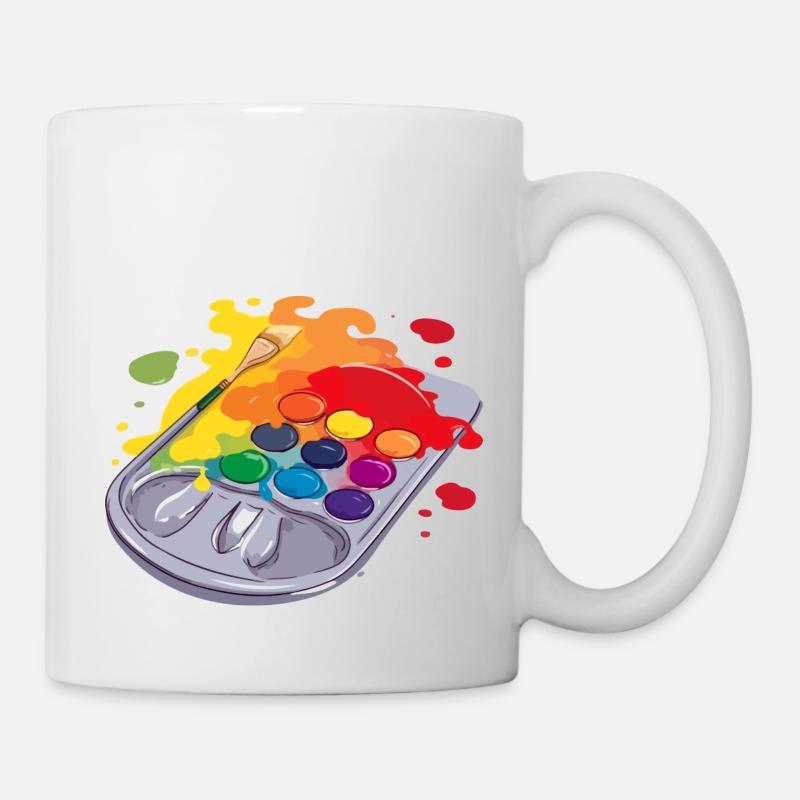 Palette de peinture n°2 - Mug blanc - blanc
