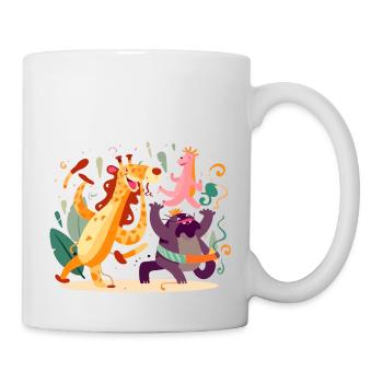 Les animaux en fête n°2 - Mug blanc - blanc - Droite