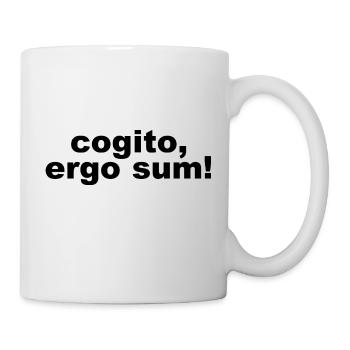 Cogito ergo sum - Tasse - Weiß - Rechts