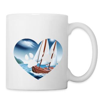 Segeln Segelsport Hund Segler Segelschiff Hunde - Tasse - Weiß - Rechts