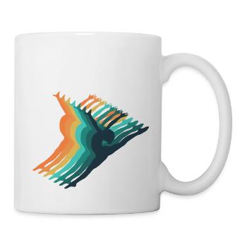 Retro-Gymnastik - Tasse - Weiß - Rechts