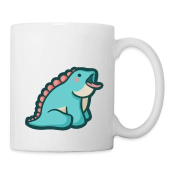 hugadino Mlem Dino, cute dinosaur - Mug - white - Right