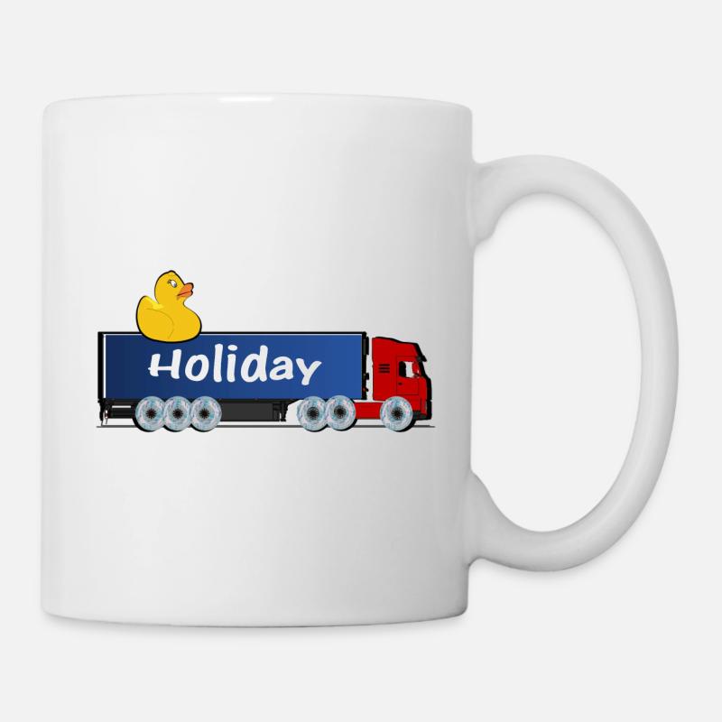 LKW-Urlaub - Tasse - Weiß