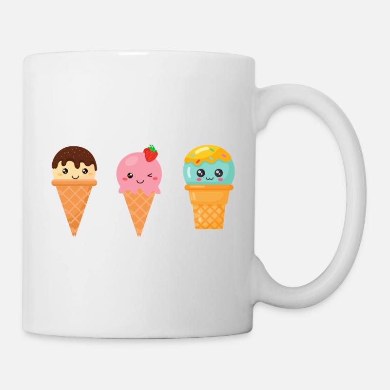 Crème glacée amusante - Mug blanc - blanc