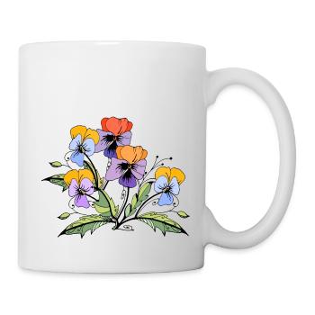 Fleur - Mug blanc - blanc - Droite