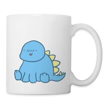 Dino mignon - Mug blanc - blanc - Droite