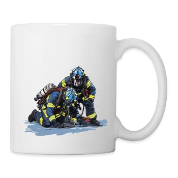Firefighter in action - Heroes - Mug - white - Right
