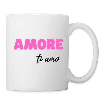 Amore, Ti Amo – Romantic Italian Love Quote - Mug - white - Right