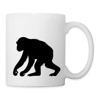 affe - Tasse - Weiß - Rechts
