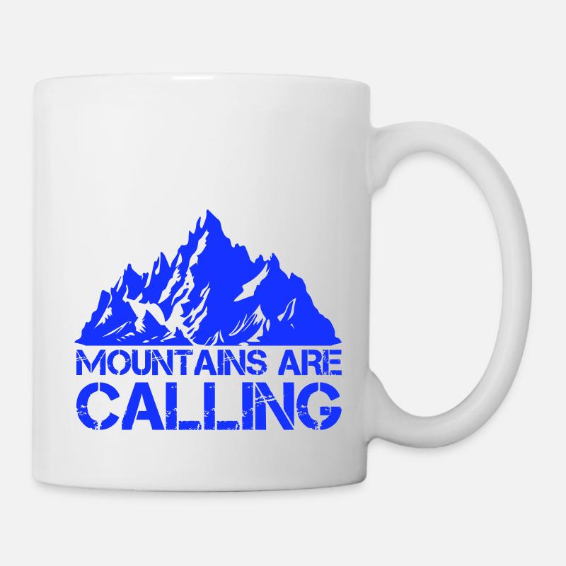 mountains are calling - Tasse - Weiß