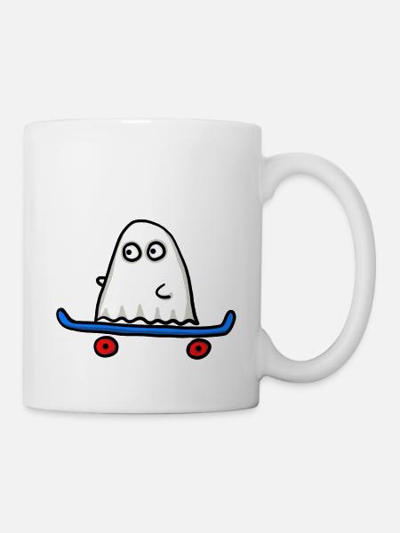 skater Geist - Tasse - Weiß
