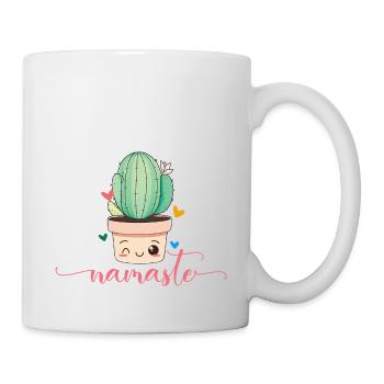 Namaste, cactus, personnalisable - Mug blanc - blanc - Droite