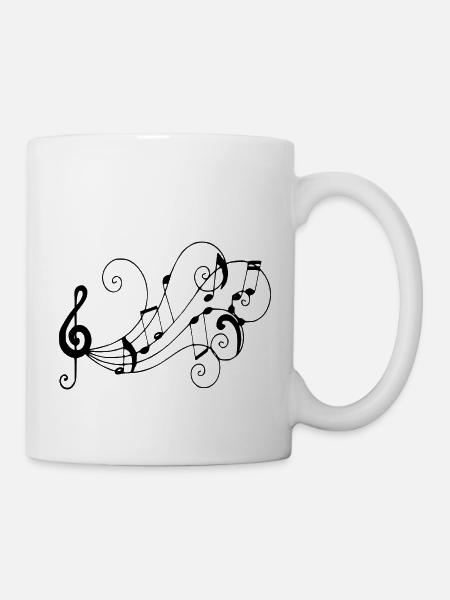 Musical notes - Mug - white