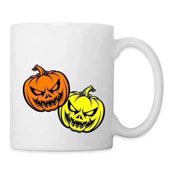 Halloween Creepy Pumpkin Face - Mug - white - Right