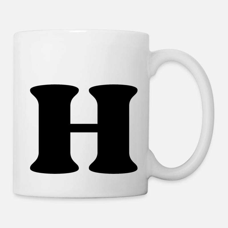 Buchstabe h - Tasse - Weiß