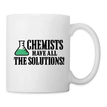 chemists have all the solutions - Mug - white - Right