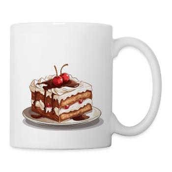 Torte - Tasse - Weiß - Rechts
