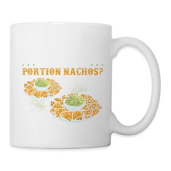 Was ist besser als eine Portion Nachos? Zwei Porti - Tasse - Weiß - Rechts
