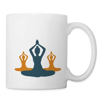 10 Siddhasana ou Achievement Yoga | Or-Rubis - Mug blanc - blanc - Droite