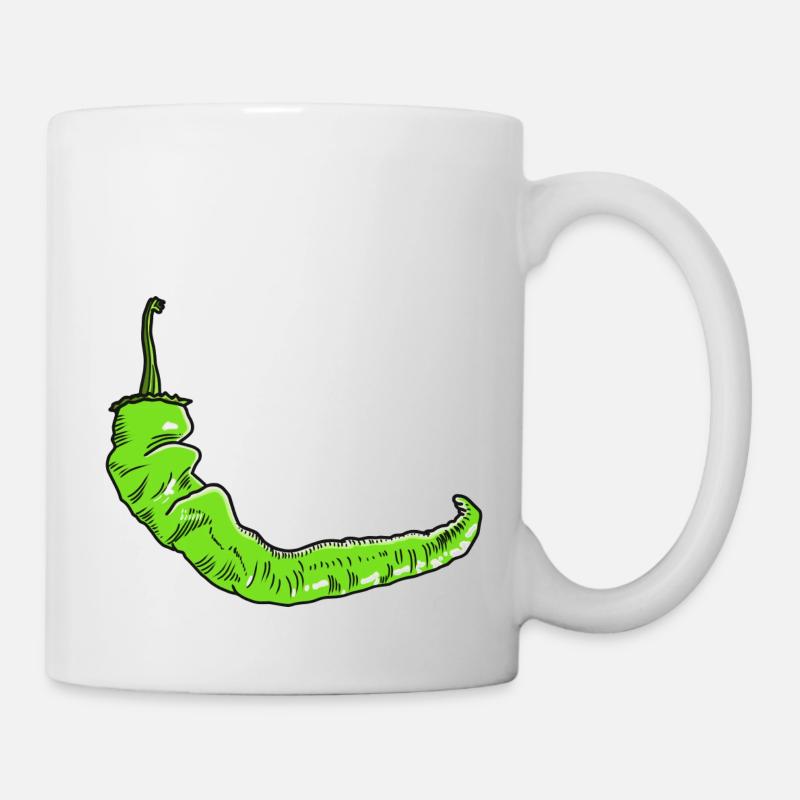 Chili Pepperoni scharf Tabasco - Tasse - Weiß