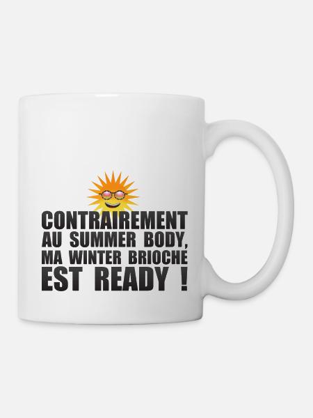 summer body winter brioche prete humour soleil bla - Mug blanc - blanc