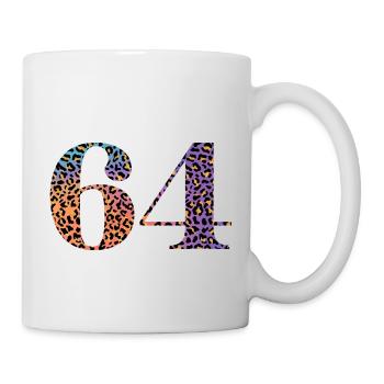 64e anniversaire léopard - Mug blanc - blanc - Droite