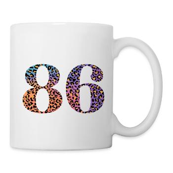 86e anniversaire léopard - Mug blanc - blanc - Droite