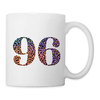 96e anniversaire léopard - Mug blanc - blanc - Droite