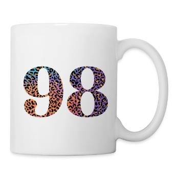 98e anniversaire léopard - Mug blanc - blanc - Droite