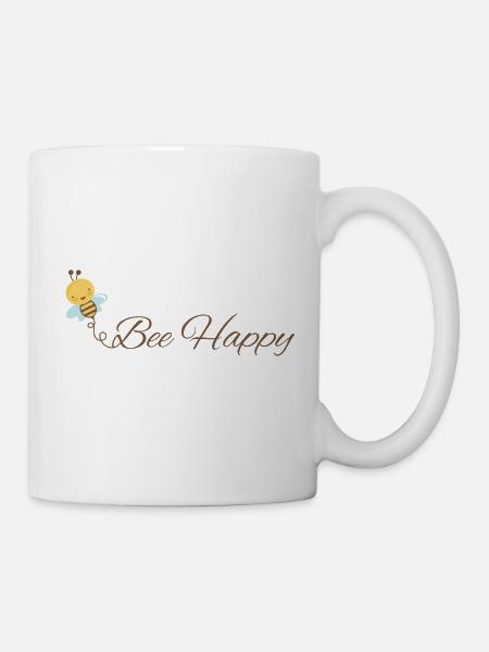 Be Happy like a bee 🐝 - Mug - white