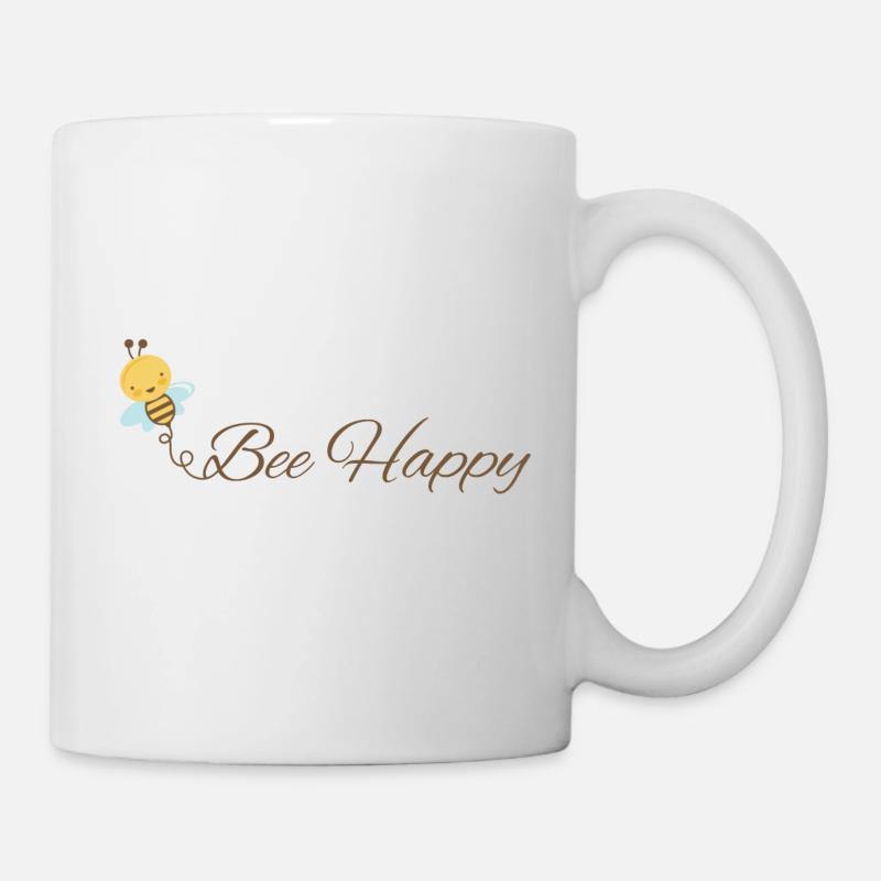 Soyez heureux comme une abeille 🐝 - Mug blanc - blanc