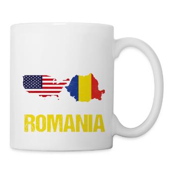 Je vis peut-être aux États-Unis, mais mon histoire a commencé en romani - Mug blanc - blanc - Droite