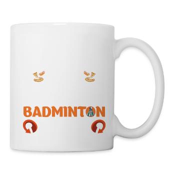 Manger dormir Badminton Répéter le sport - Mug blanc - blanc - Droite