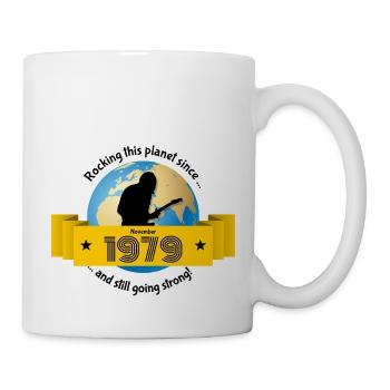 44ème anniversaire Bercer cette planète depuis 11/1979 - Mug blanc - blanc - Droite