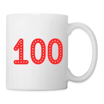 100. 100 ANS. 100e ANNIVERSAIRE. ANNIVERSAIRE 100 - Mug blanc - blanc - Droite