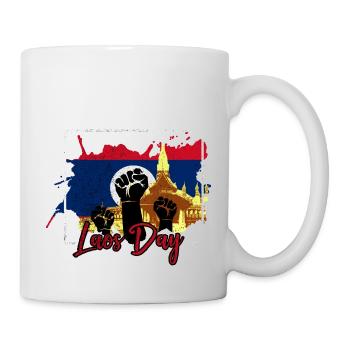Laos Laote Laoten Flagge Elefant Lao I Geschenk - Tasse - Weiß - Rechts
