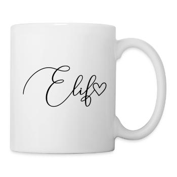 Elif Nom Prénom Fille - Mug blanc - blanc - Droite