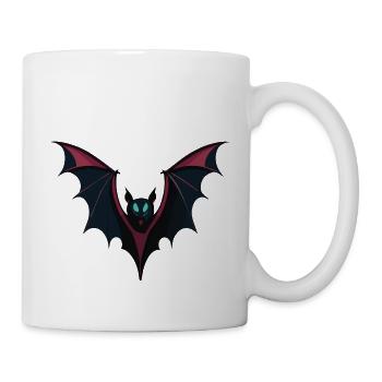 Gruselige Fledermaus: Böse Augen der Nacht - Tasse - Weiß - Rechts