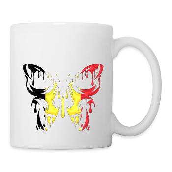 Belgique, pays, drapeau, états officiels, continent - Mug blanc - blanc - Droite