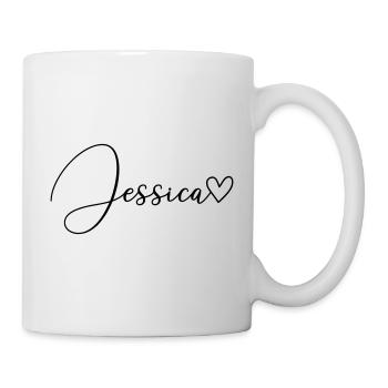 Jessica Name Vorname Mädchen - Tasse - Weiß - Rechts