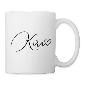 Kira Name Vorname Mädchen - Tasse - Weiß - Rechts