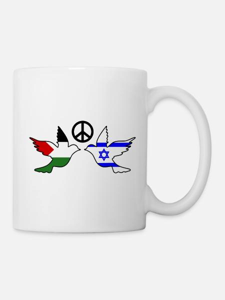 Peace for israel free palestine - Tasse - Weiß