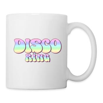 Discoking 70er Jahre Party groovy 70s Disco King - Mug - white - Right
