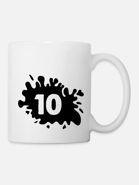 kleckse 10 - Tasse - Weiß