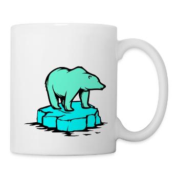 ours blanc - Mug blanc - blanc - Droite