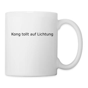 Kong tollt auf Lichtung - Tasse - Weiß - Rechts