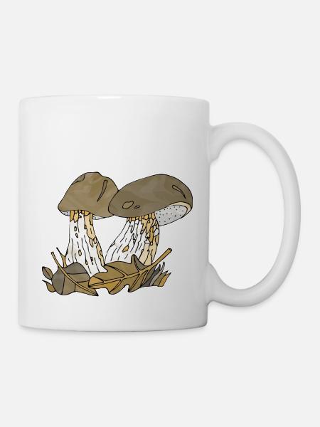 Pilze - Tasse - Weiß