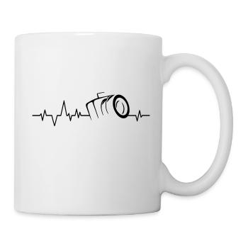 Photographie de l’appareil photo de battement de cœur - Mug blanc - blanc - Droite